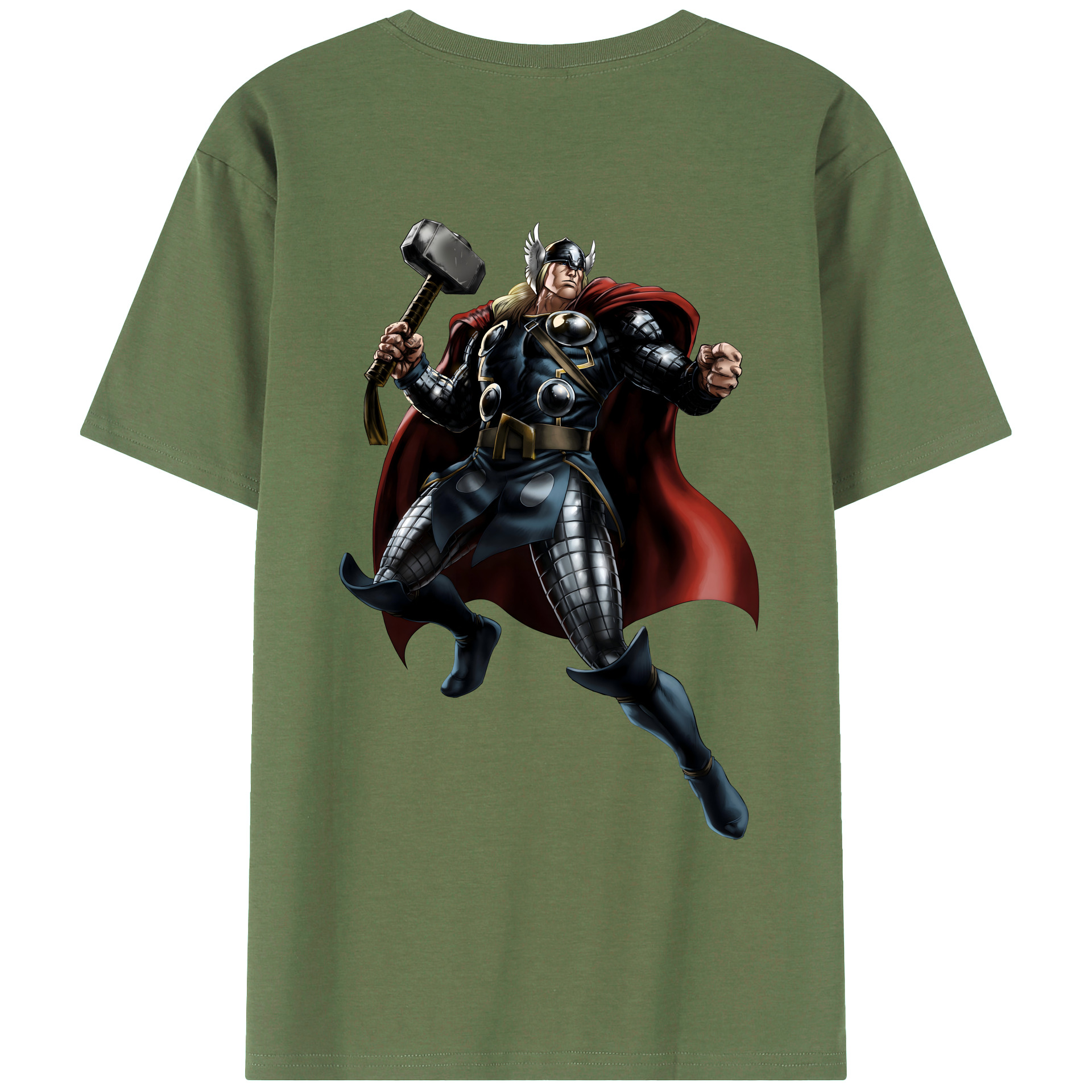 （画像用） アベンジャーズ The Avengers 綿100％ メンズ半袖Tシャツ（バックプリント） 通気性